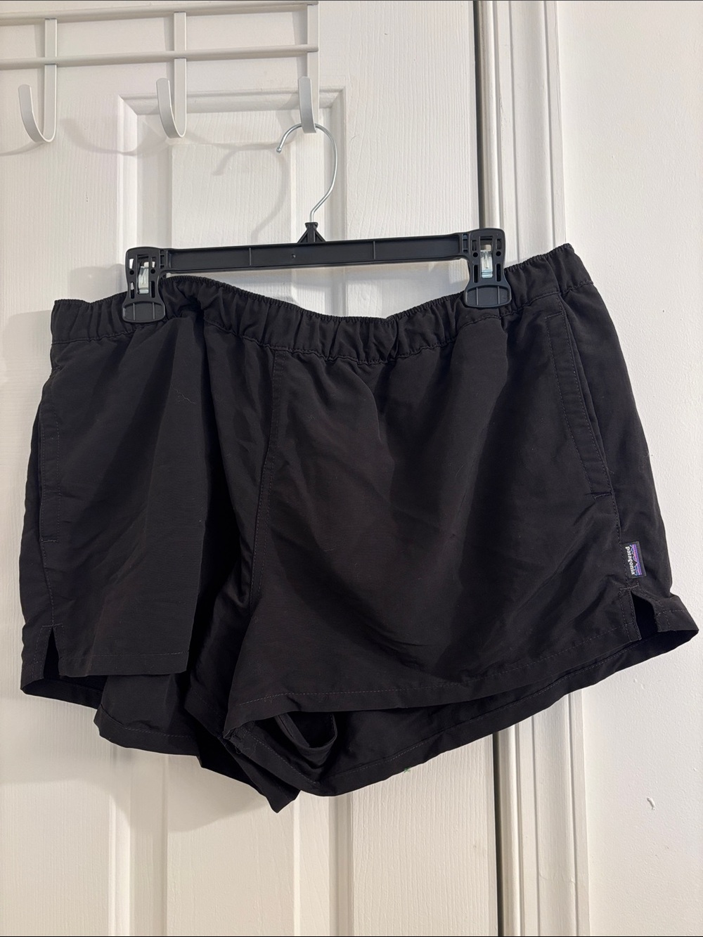Patagonia Black Women's Athletic Shorts with Side Pockets